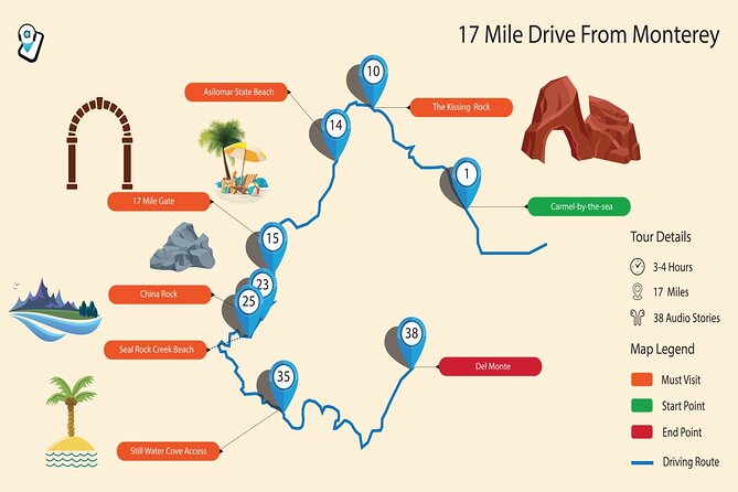 17-Mile Drive Self-Guided Audio Tour from Monterey & Carmel - Kissing Rock and Kissing-Rock thinking: it’s about the details