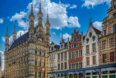 600 Years of History and Heritage: A Self-Guided Walking Tour of Leuven - Town Hall square: looking up instead of just walking past