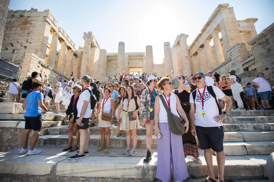 Athens: Acropolis Guided Walking Tour & Plaka Audio Tour - Propylaea and Temple of Athena Nike: Where Architecture Gets Personal