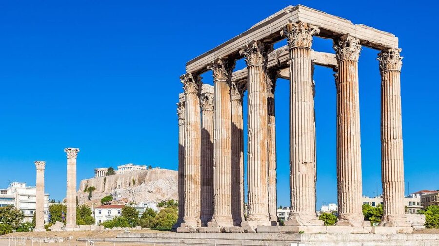 Athens Audioguide - TravelMate app for your smartphone - Ancient Sights Beyond the Usual: Temple of Olympian Zeus, Theater of Dionysus, Tower of the Winds