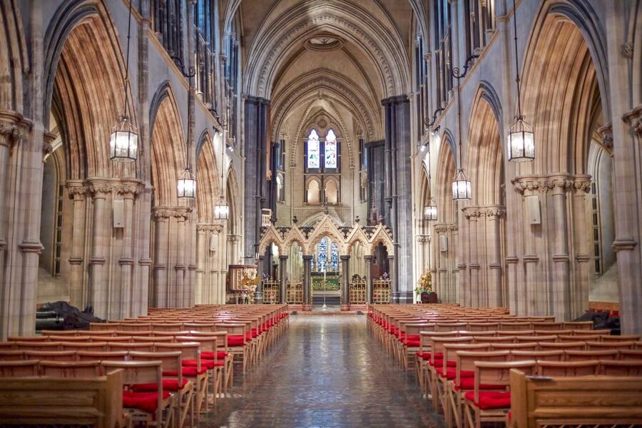 Christ Church Cathedral Entrance Ticket & Self-Guided Tour - The nave: stained glass and medieval floor tiles worth your full attention