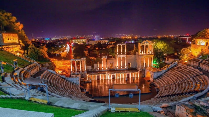 From Sofia: Plovdiv with audio guide + free pick-up - Roman Stadium: your first big “wow” moment