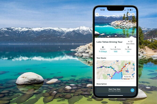 Lake Tahoe Self-Guided Audio Tour - Lake Tahoe by Car, Guided by GPS Audio