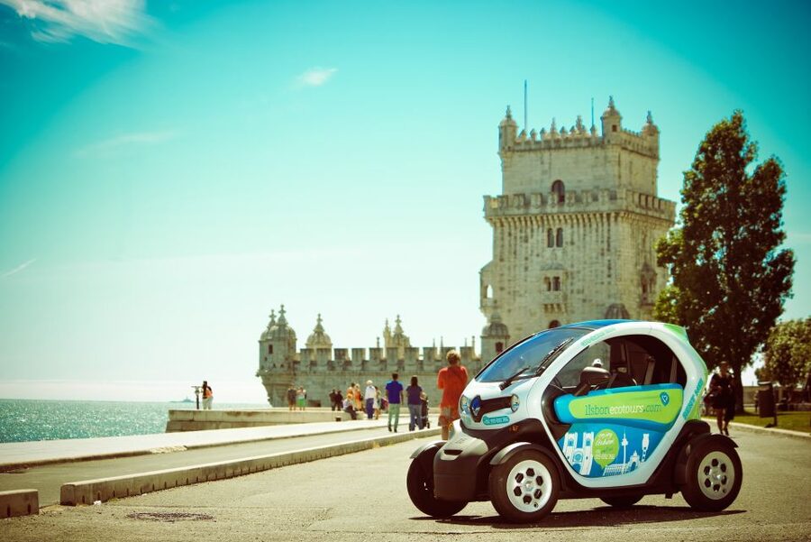 Lisbon: Electric Car Discovery Tour & GPS Audio Guide - Praça Luís de Camões and Bairro Alto: nightlife district, daytime attitude