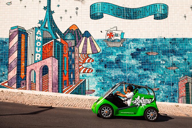 Lisbon Self-Drive Sightseeing Tour in an Electric Car - Driving the Spinach electric car: bouncy, tight, and honestly fun