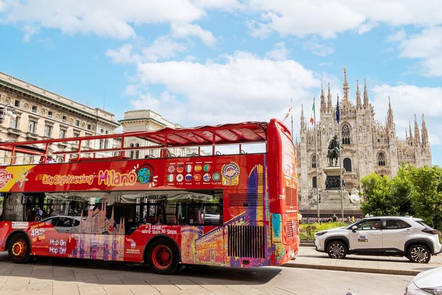 Milan: City Sightseeing Hop-On Hop-Off Bus with Audio Guide - How the Milan hop-on hop-off bus works: 4 routes, endless “yes, stop here”