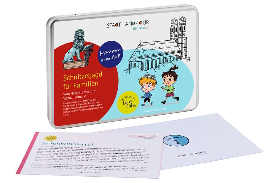 Munich: Self-guided sightseeing scavenger hunt for families - The envelope system: how eight stations keep everyone engaged