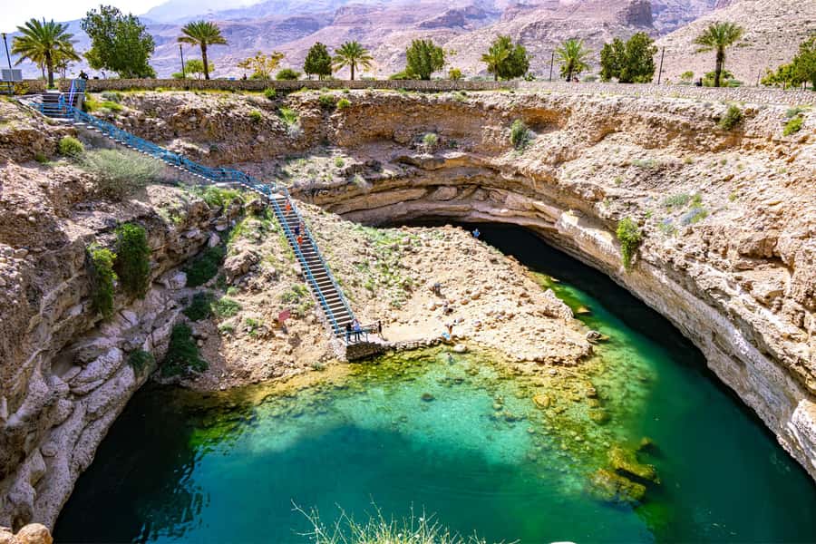 Muscat: Southern Treasures & Wadi Shab Tour with Audio Guide - Swimming the route: pools, the cave, and half-salt fun
