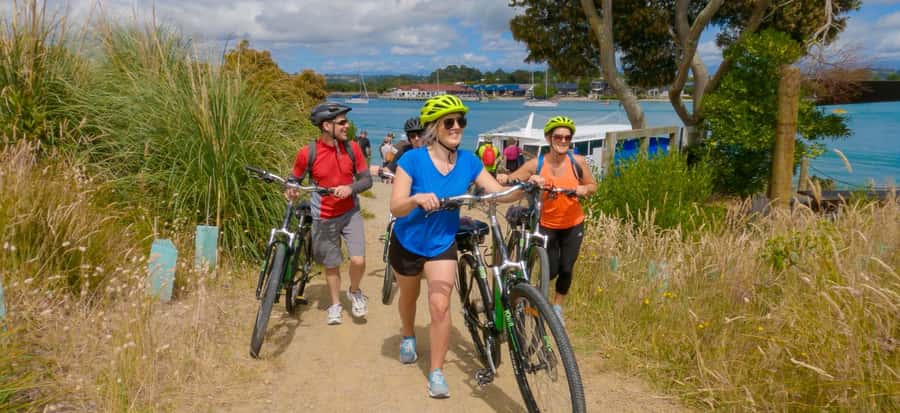 Nelson to Mapua: Full-Day Cycling Self-Guided Adventure - Mapua Ferry and the wharf landing at Mapua Wharf