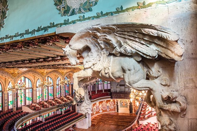 Palau de la Musica Catalana Admission Ticket with Audioguide - When rehearsal lighting and organ music show up