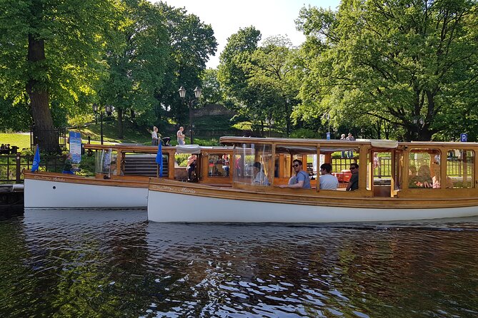 Riga City Canal & Daugava River Premium Boat Tour with Audioguide - National Library and the Old Town skyline: modern landmark, classic view