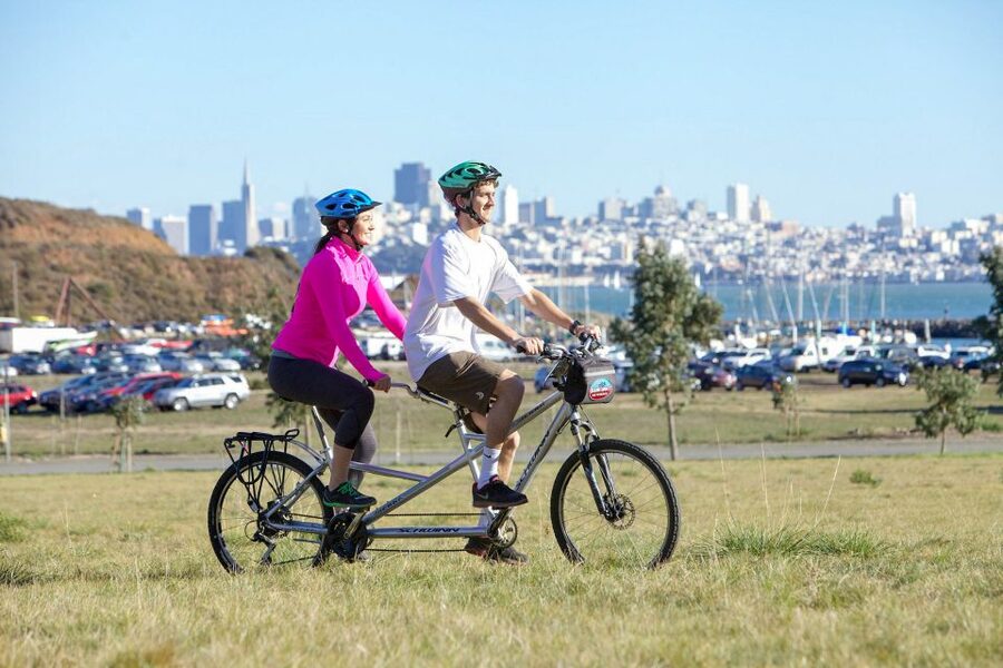 San Francisco Self-Guided Bike Rental - Sausalito: the downhill reward and your best chance to reset