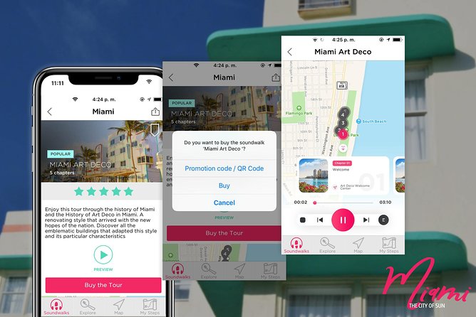 Self-Guided Audio Tour - Miami Art Deco - What to watch for: app reliability and download-code headaches