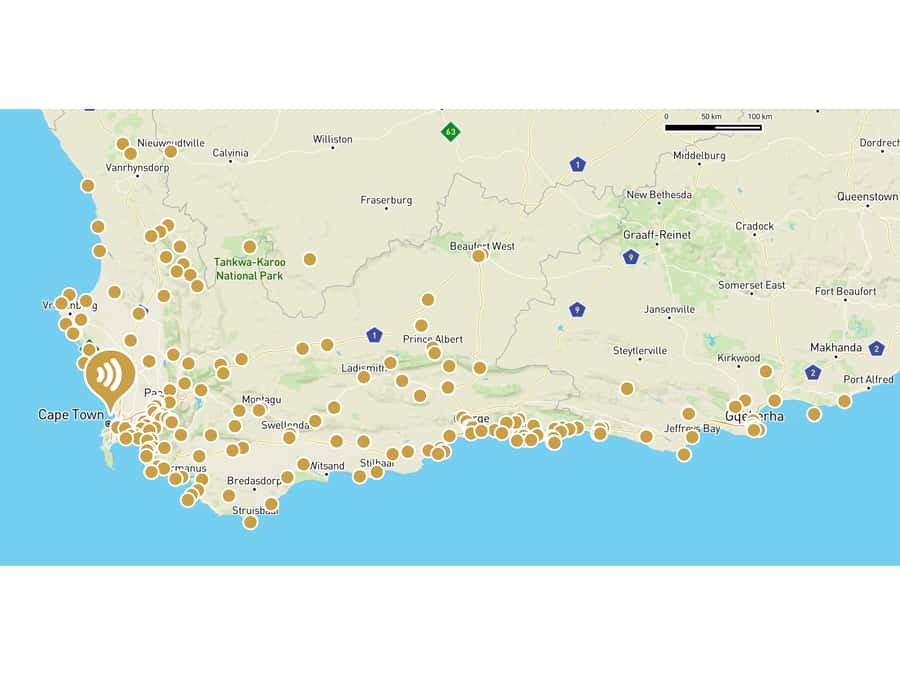 South Africa: Audioguide App for Garden Route & Western Cape - Real-Voice Narration in English and German